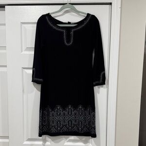 Elegant Black Dress with Silver Accents